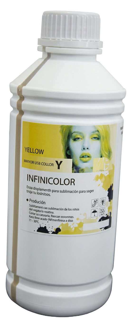 V1001 Tinta para sublimación color amarillo para empresas en Colombia | VENDEX Tinta para sublimación color amarillo al por mayor en Bogotá para publicidad BTL - VENDEX