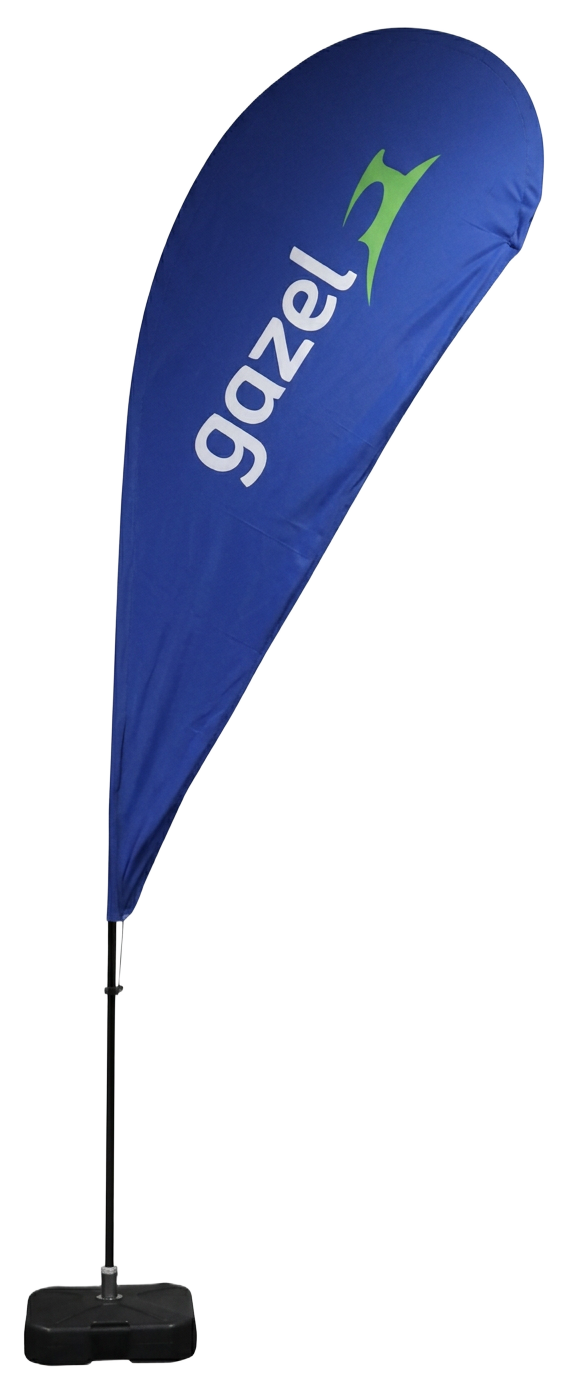 V1027 Bandera forma gota talla L para empresas en Colombia | VENDEX Bandera forma gota talla L al por mayor en Bogotá para publicidad BTL - VENDEX