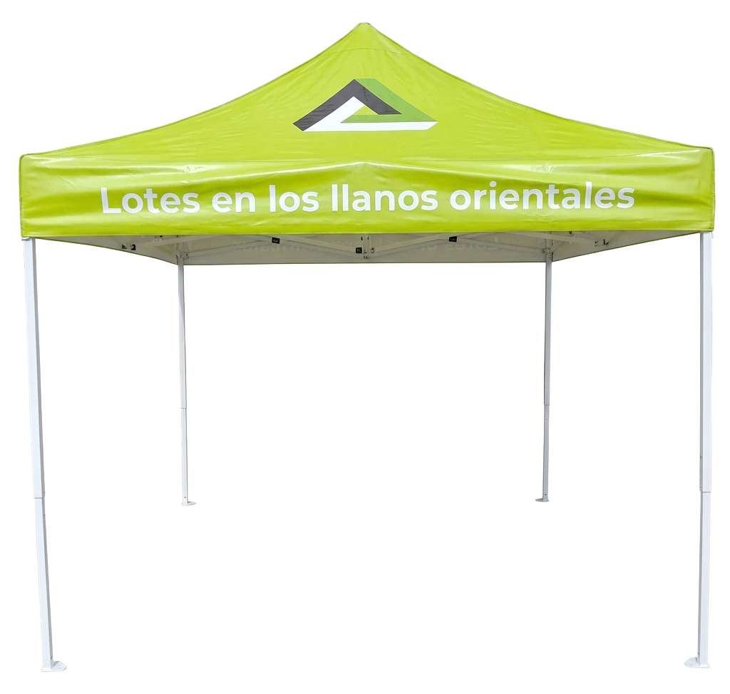V1033 Carpa plegable 2 × 2 m con techo en lona PVC para empresas en Colombia | VENDEX Carpa plegable 2 × 2 m con techo en lona PVC al por mayor en Bogotá para publicidad BTL - VENDEX